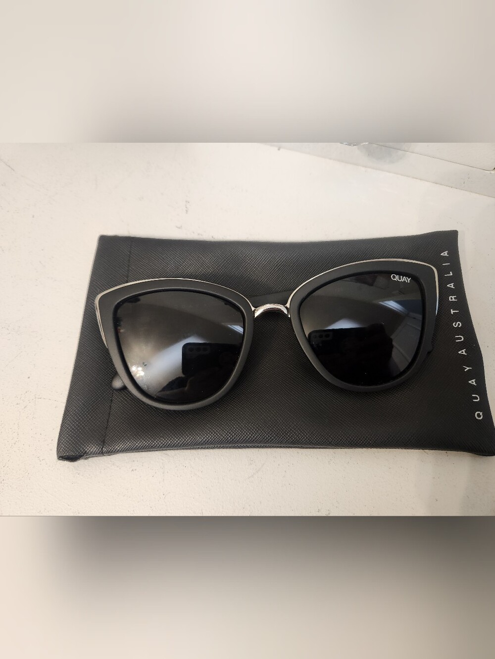 Quay Australia Black Cat Eye Sunglasses
